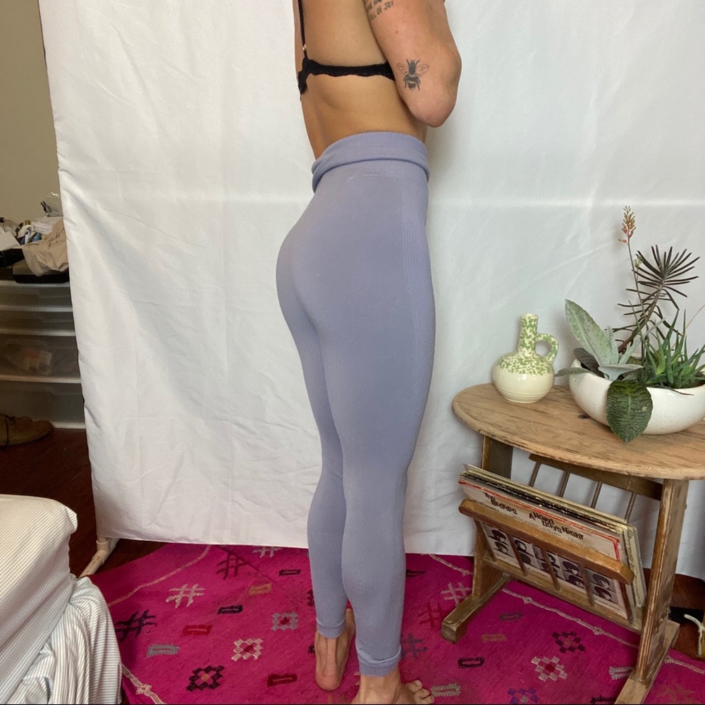 GYMSHARK steel blue power down leggings